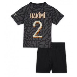 Paris Saint-Germain Achraf Hakimi #2 Dětské Alternativní dres komplet 2023-24 Krátký Rukáv (+ trenýrky)